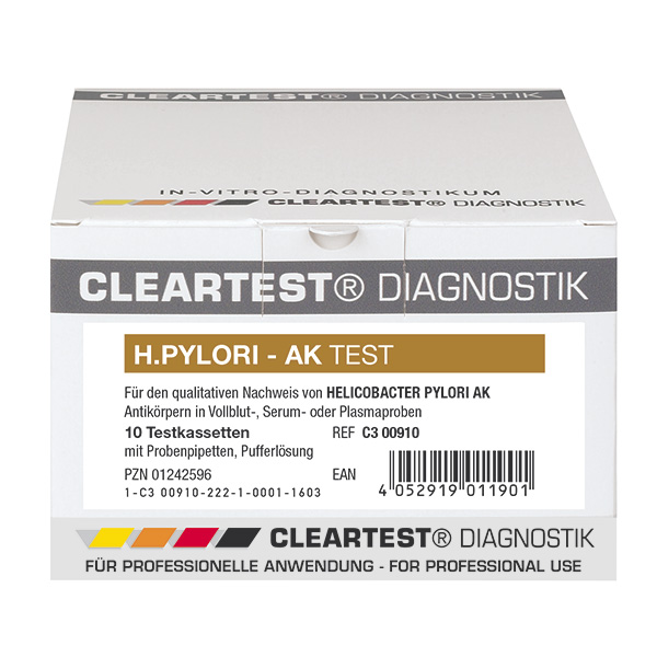 Cleartest H. Pylori  Ak  Pylori Test Cassette, 20 Tests