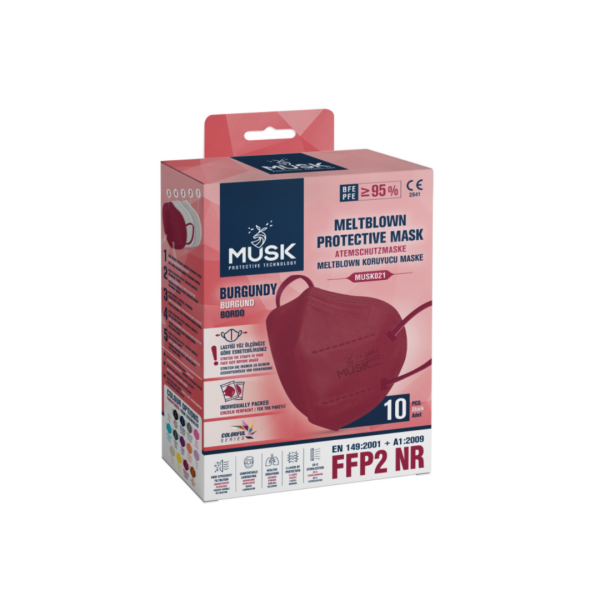 FFP2 Masks (10) Burgundy