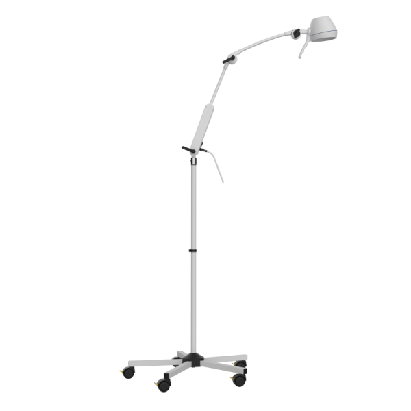Provita Mobile Twin Lamp With Double Joint Arm, On A Fixed Height Stand