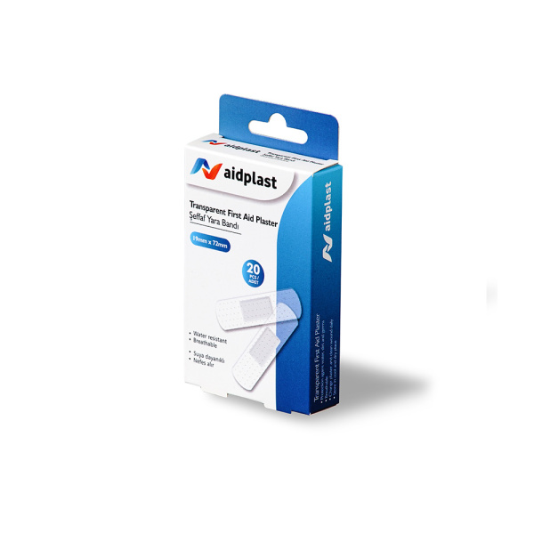 Aidplast Plasters Transparent 19mm x 72mm (20)