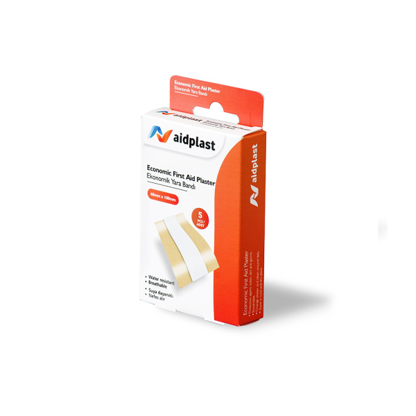 Aidplast Plasters Strips 60mm x 100mm (5)