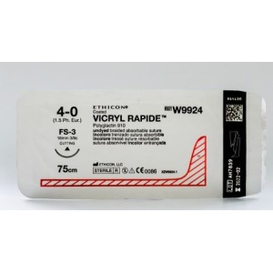 Suture Vicryl Rapide 4/0 x 12