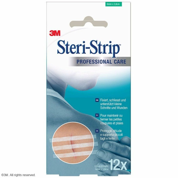 3M Steri Strips 6 x 38 mm, 12 x 6 Pcs.