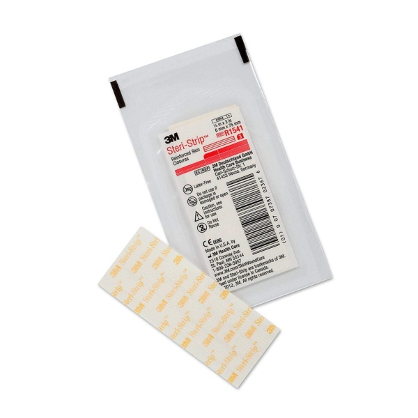 Skin Closure Strips 3M Steri-Strip Adhesive (Reinforced), 6 mm x 75 mm, 3 Strips/Envelope - Image 2