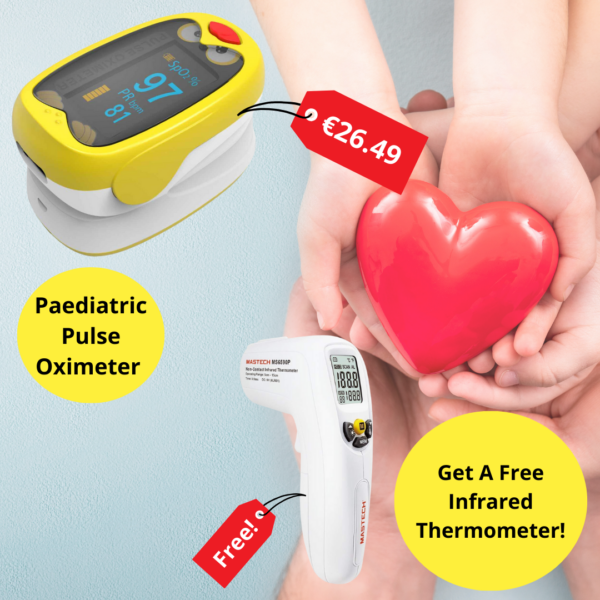 Paediatric Pulse Oximeter - Red or Yellow