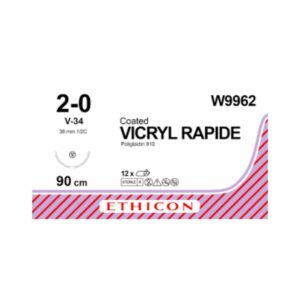 W9962 37mm 90cm Undyed 2/0 1/2 Circle Round Bodied Needle With Trocar Point