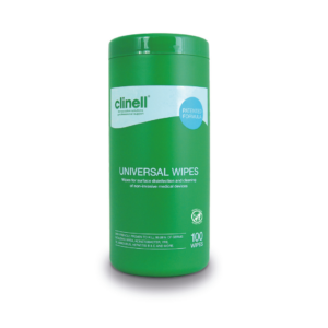 Clinell Universal Multi Purpose Wipes Tube of 100