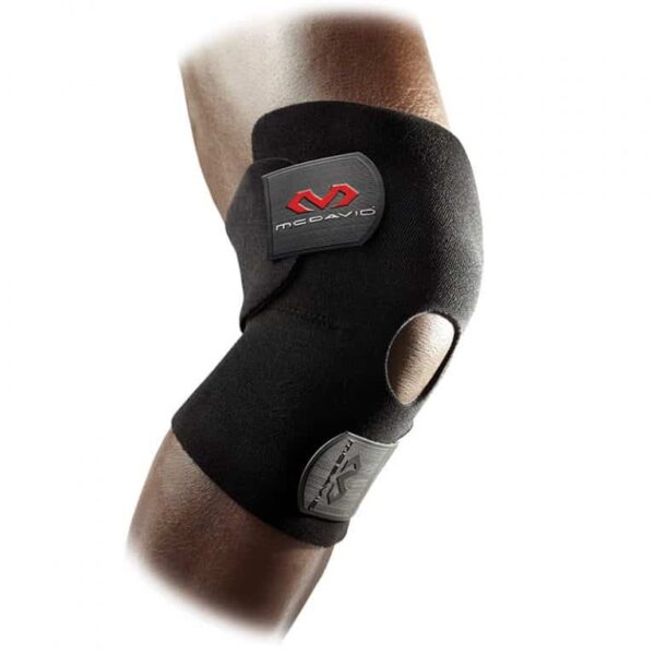 McDavid 409R - Knee Wrap / Adjustable With Open Patella Black One Size