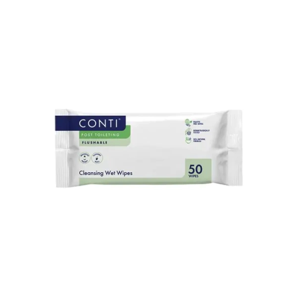 Conti Large Flushable Patient Cleansing Wet Wipes (50)