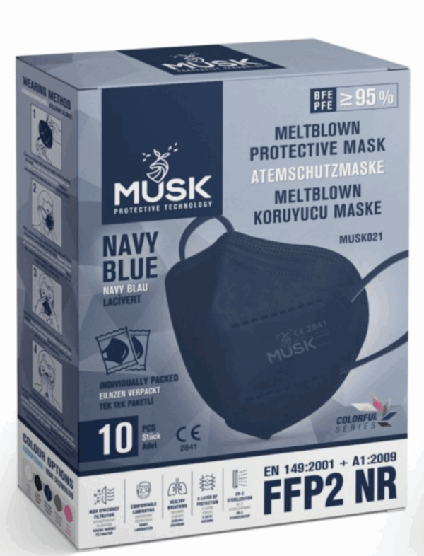 FFP2 Masks (10) Navy Blue