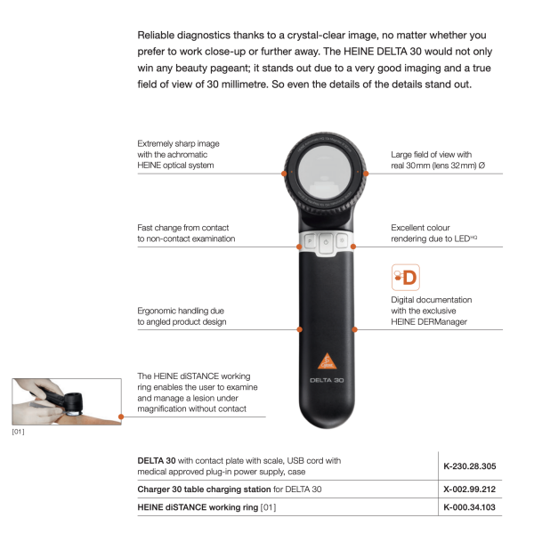 <b>Bundle</b>: Heine Delta 30 Dermatoscope + 3M Littmann Classic III Stethoscope - Image 6