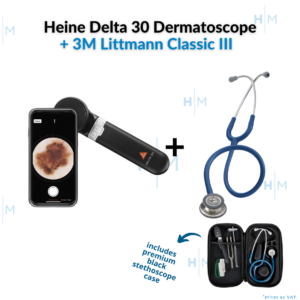 <b>Bundle</b>: Heine Delta 30 Dermatoscope + 3M Littmann Classic III Stethoscope