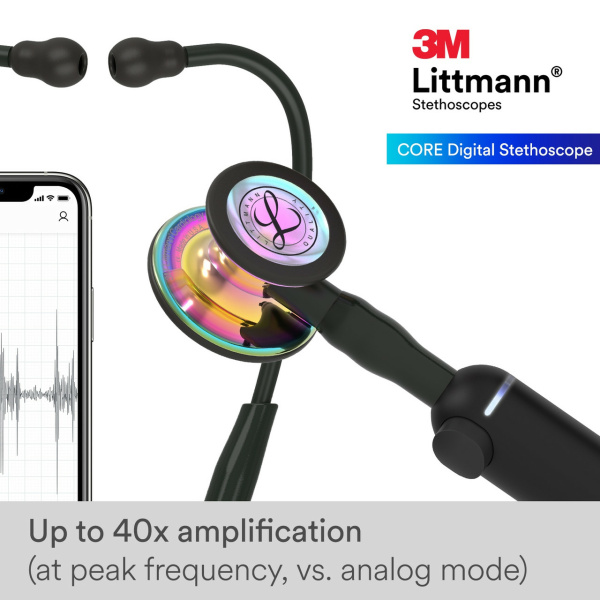 3M Littmann Core Digital Stethoscope Rainbow Chestpiece - Image 5