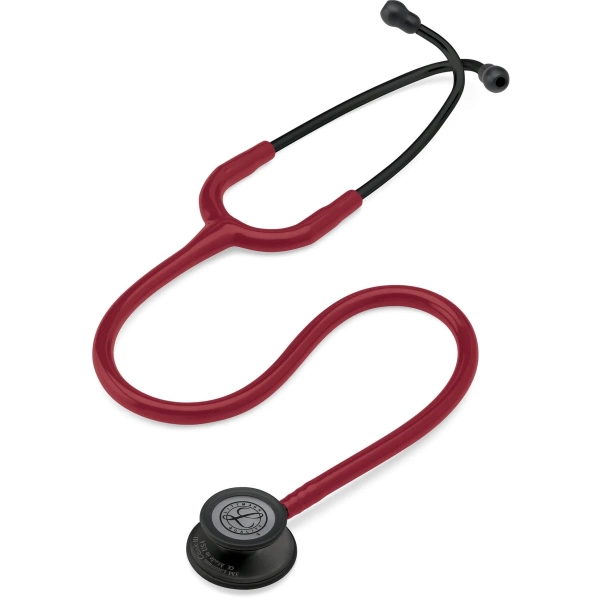 Stethoscope Littmann Classic III - Burgundy & Matt Black Chestpiece - Image 3