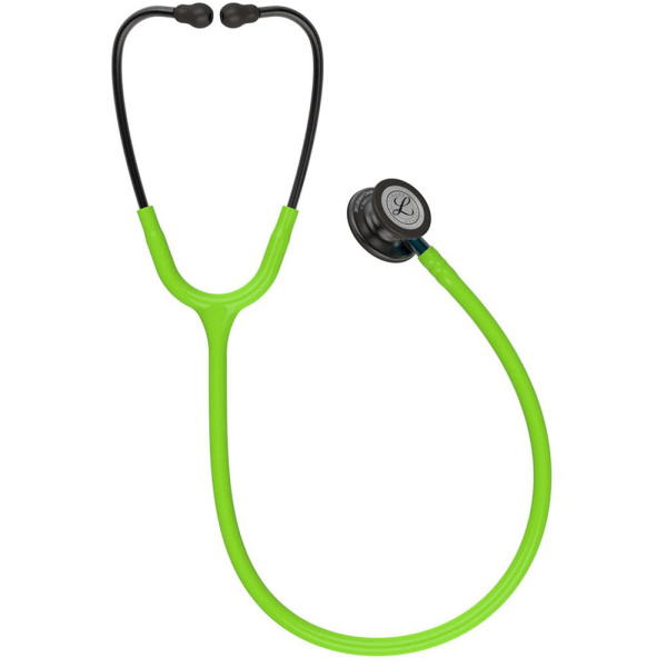 Stethoscope Littmann Classic III - Lime Green -Smoke & Blue Stem 5875 - Image 2