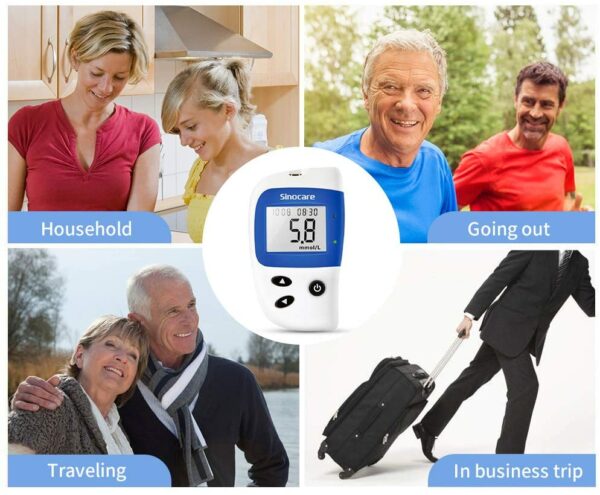 Free Blood Glucose Monitor & Lancets + 50 Glucose Test Strips – Diabetes Testing Kit - Image 2