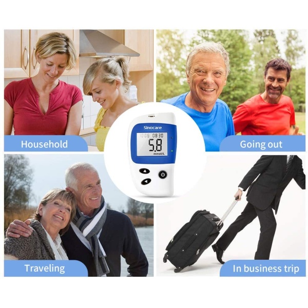 Free Blood Glucose Monitor & Lancets + 50 Glucose Test Strips – Diabetes Testing Kit - Image 2