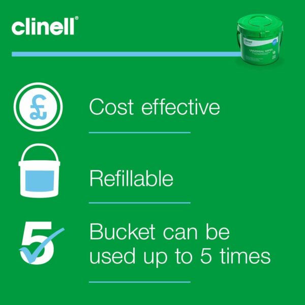 Universal Wipes Bucket 225 Wipes - Image 2