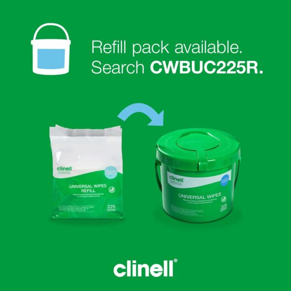 Universal Wipes Bucket 225 Wipes - Image 6