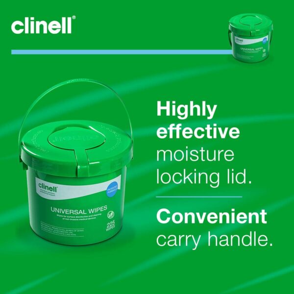 Universal Wipes Bucket 225 Wipes - Image 3