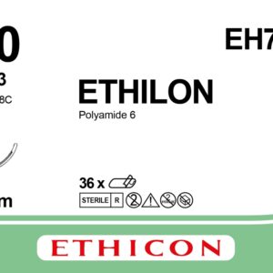 Suture Ethilon, 3/8 circle, 4-0, 45cm, PRIME* 16mm  RC Needle, Black 36 Per Pack