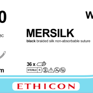 Mersilk Silk Black Braided Silk Non-Absorbable Suture (36)