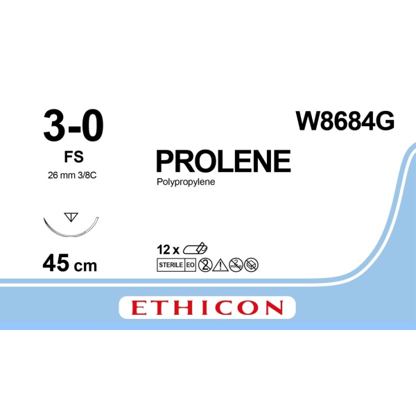 Suture PROLENE , 3/0 45cm Pk 12