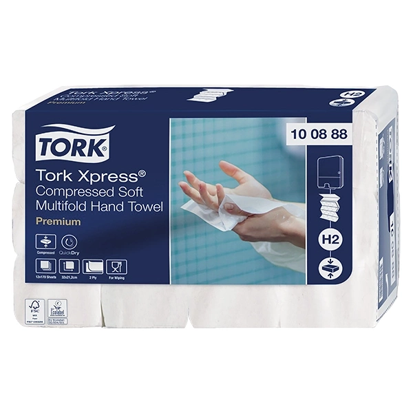 Tork Express Hand Towel Premium White 2 Ply (12 Sleeves)