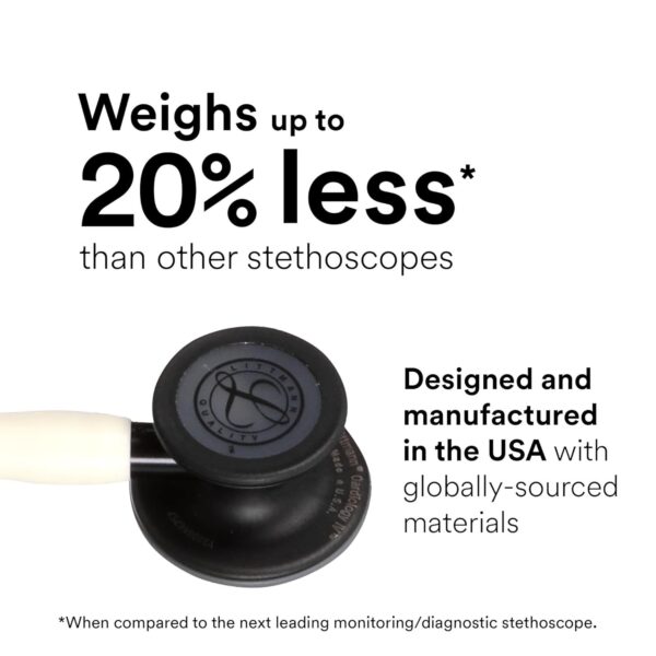 Littmann Cardiology IV Stethoscope *Satin Finish Tubing* - Alabaster - Image 3
