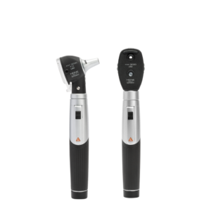 Heine Mini 3000 LED F.O Otoscope and Ophthalmoscope 2.5V Diagnostic Set (2 Battery Handles and Batteries)