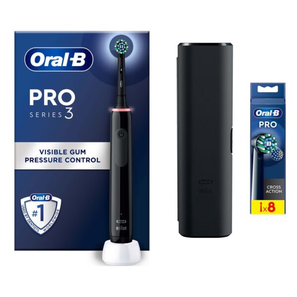 Oral-B PRO 3 Crossaction Black + Travel case