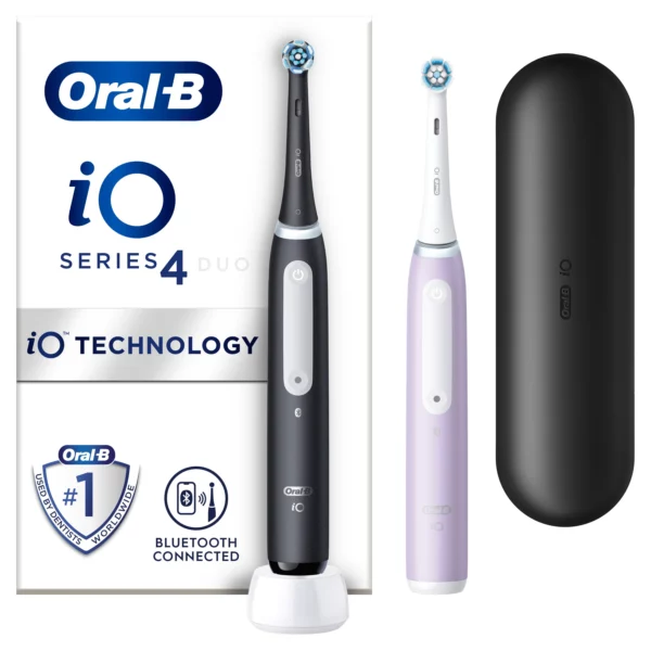Oral-B iO4 Matte Black & Lavender (Duo Pack)