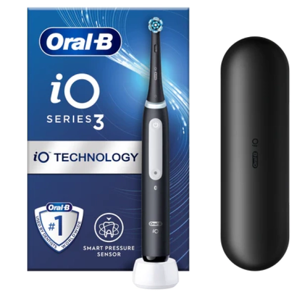 Oral-B iO3 Matt Black Electric Toothbrush (+Travel Case)