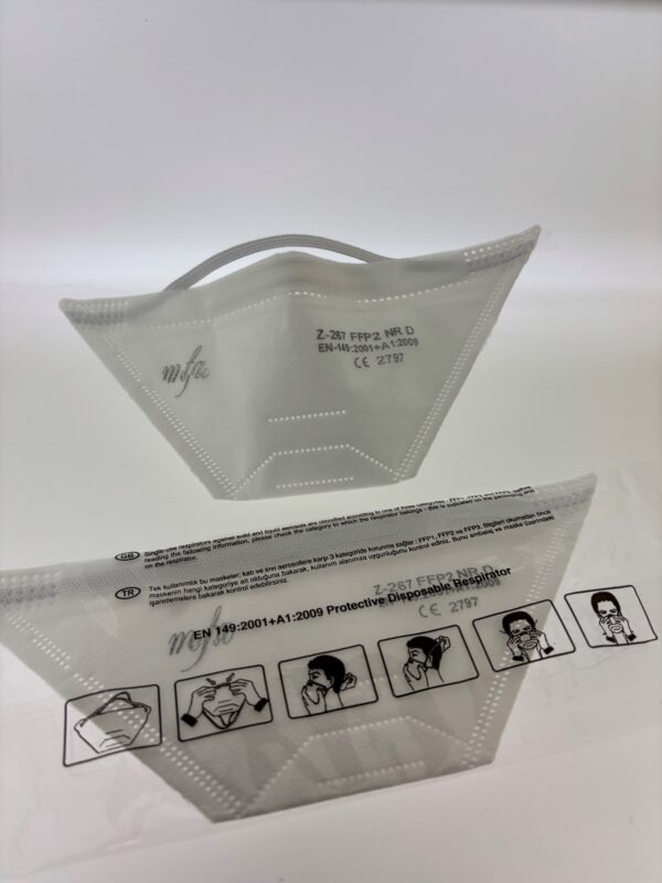 FFP2 Fold Flat Respirator Masks - Multiple Pack Sizes - Image 2
