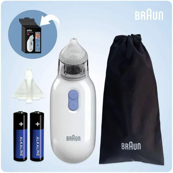 Braun Nasal Aspirator - Fast and Gentle, Easy Use for All Ages - White - Image 2