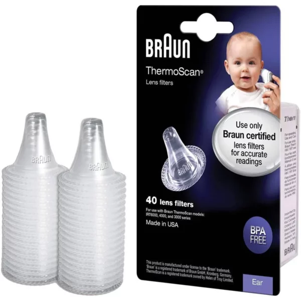 Braun LF40 ThermoScan Lens Filter Refills for Ear Thermometers - Pack of 40