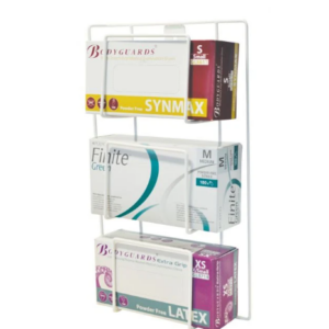 Universal Triple Glove Dispenser Rack - Wall Mounted