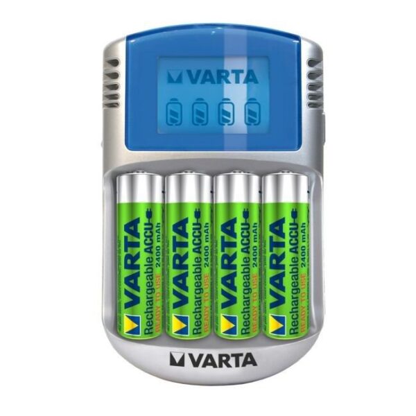Varta 57070 Battery Charger with 4 AA Batteries 2400mAH 12V  + USB