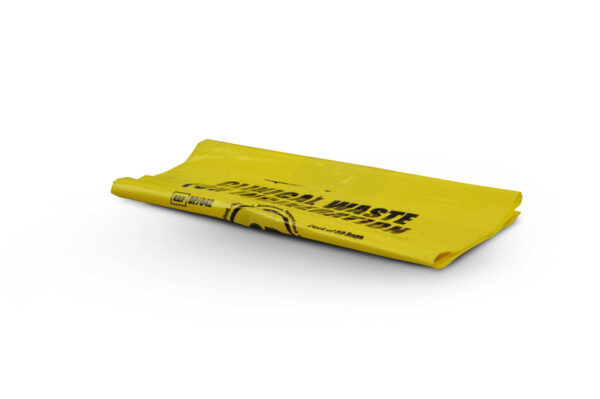 Yellow Clinical Waste Bags X 10 -  (28cm X 48cm X 40cm)