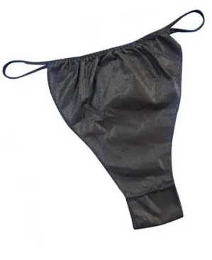 Disposable Black Thong 50 Pack