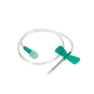 Scalp Vein Butterfly Infusion Set 21gx100 Gr Winged Infusion Set 3/4"" 19mm Green