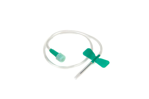 Scalp Vein Butterfly Infusion Set 21gx100 Gr Winged Infusion Set 3/4"" 19mm Green