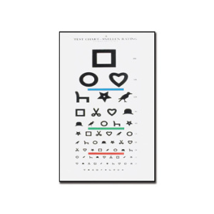 Ewing Illiterate Optometric Chart - 6m - 28x56cm