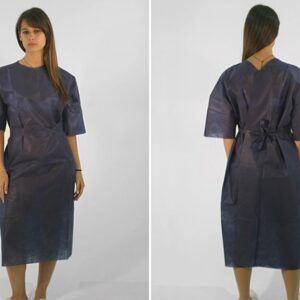 Patient Gown -Nonwoven, Blue, Non Sterile - Multiple Sizes (10)