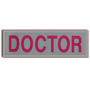 Large Reflective Badge - Green Text Doctor  (1)