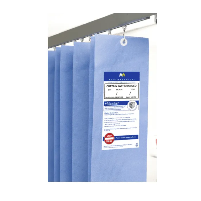 Anit-Bacterial Disposable Curtains Universal 4.2m x 1.95m Blue (1)