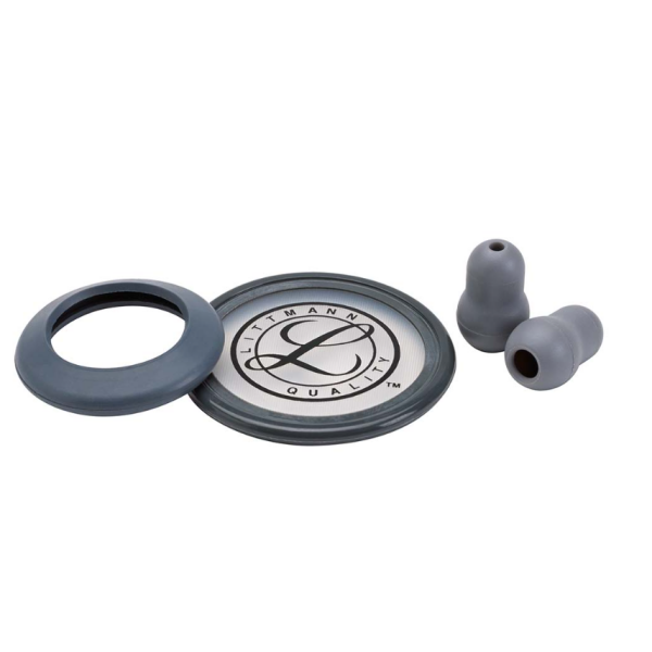 Littmann Spare Part Kit, Includes Tunable Rim/Diaphragm Assembly, Non Chill Bell sleeve, snap tight soft sealing ear tips (small)  Adult (1)