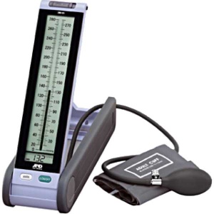 A&D Medical UM-101a Mercury Sphygmomanometer – Free Automatic Display Of Pulse Rate Supplied With 23-33cm Bulb With Thumbwheel Value  Batteries 2 Year Warranty