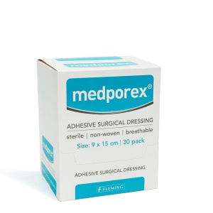 Medporex Adhesive Surgical Dressing 9 x 15 (Pack of 30)