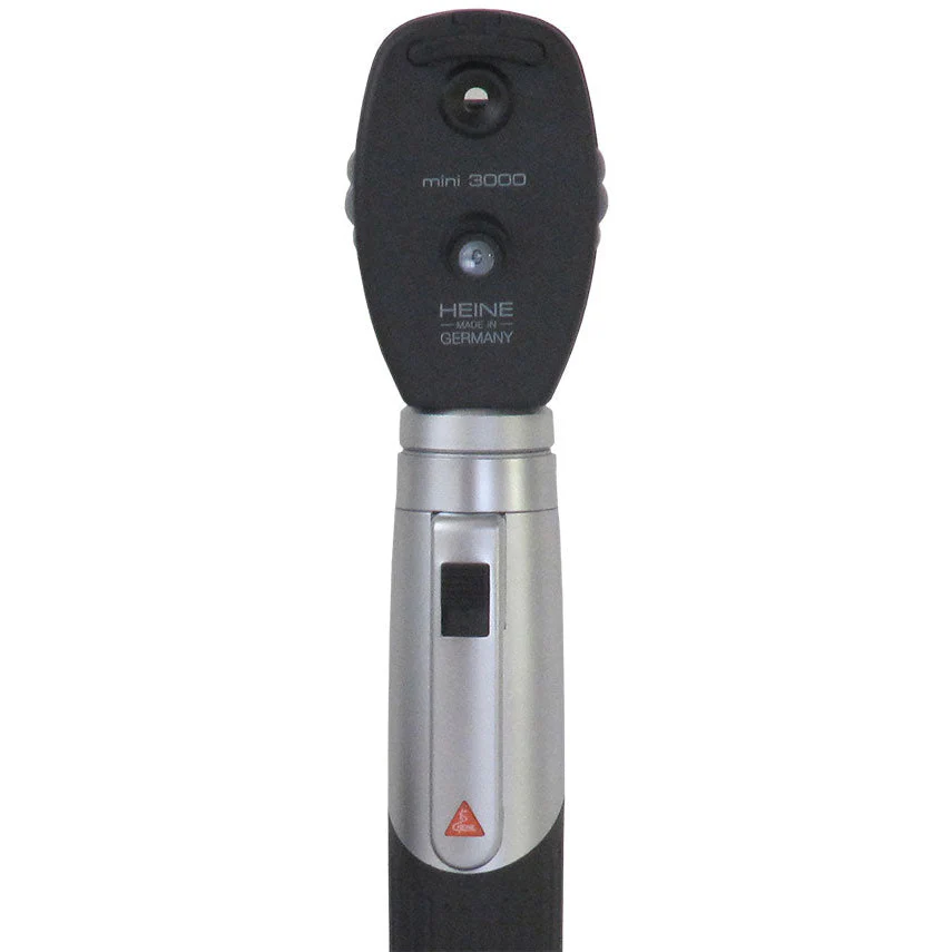 Heine mini3000 2.5v LED Ophthalmoscope in Hard Case with Batteries (1)